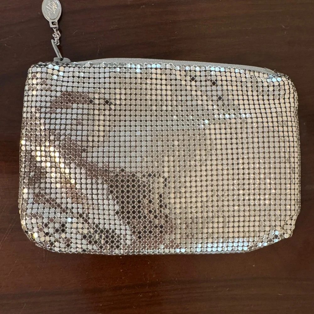 NWOT Whiting & Davis Cosmetic Credit Cards Mesh Bag - Picture 1 of 4